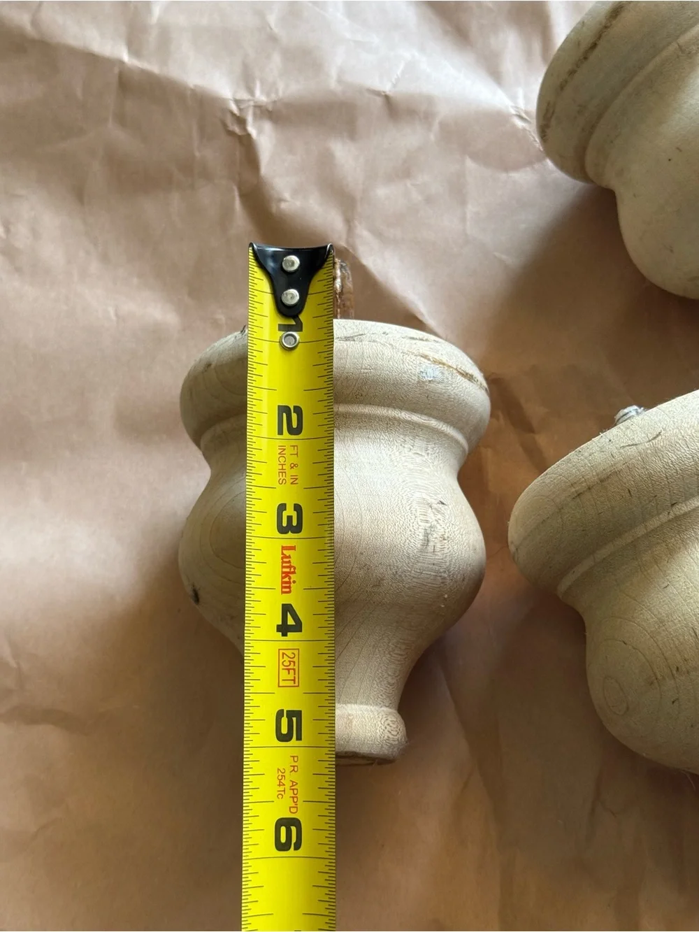 Unbranded Natural Wood Furniture Legs - Pack of 4